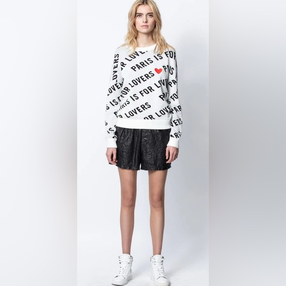 Zadig & Voltaire Anouk Gray Crewneck Sweater, womens large, NWT ($498)! ❤️ - Picture 7 of 7